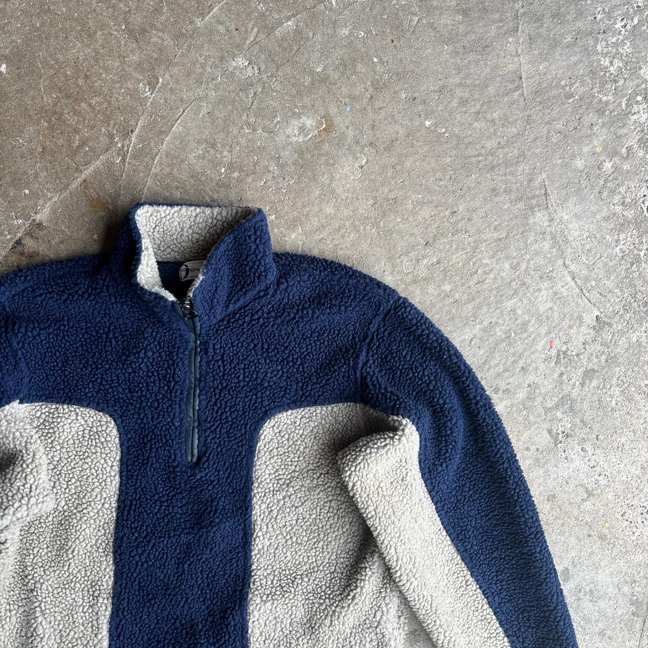 Navy & Cream Sergio Tacchini Sherpa Fleece - L