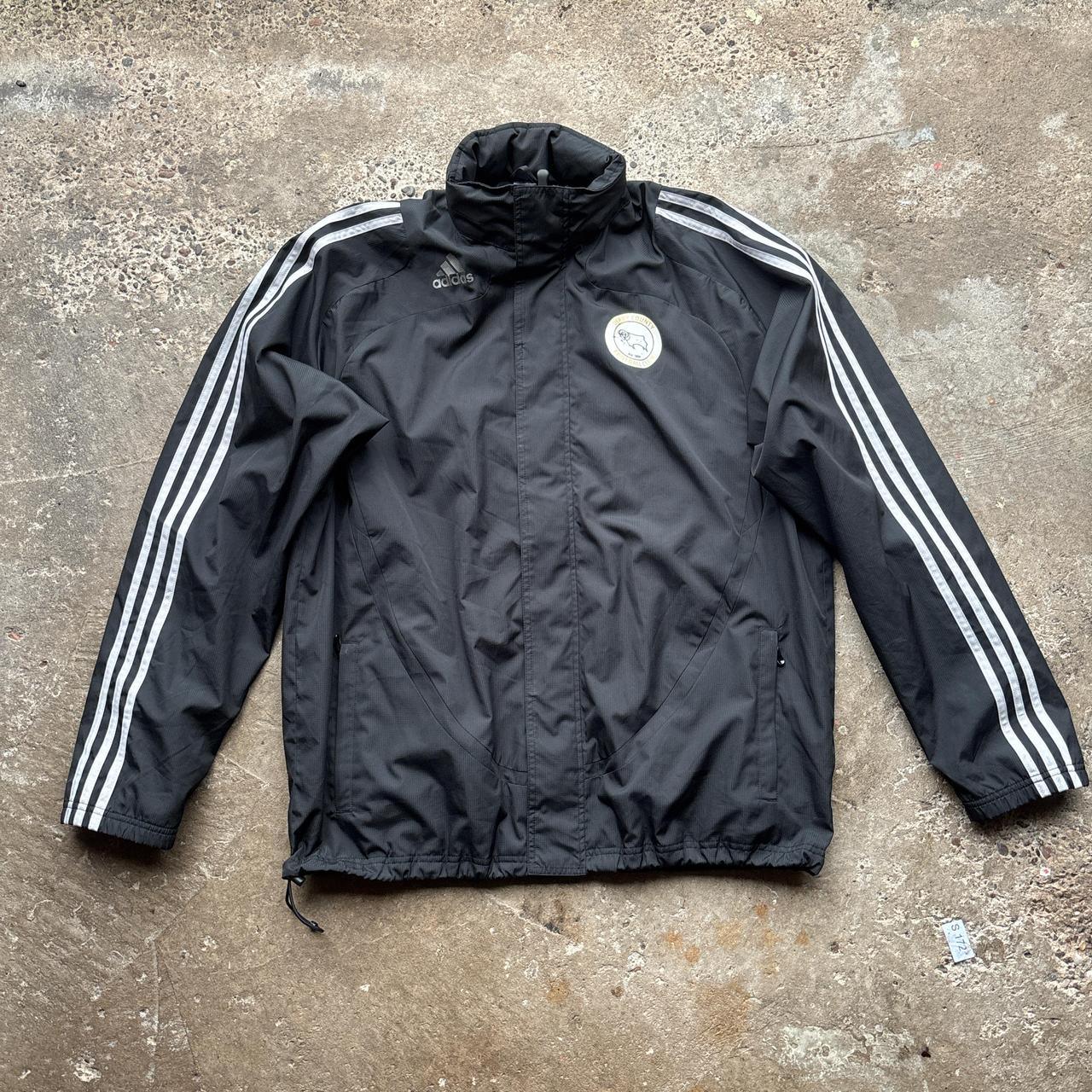 Black Derby County Adidas Windbreaker - L