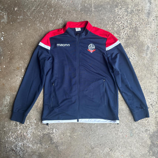 Navy Bolton Wanderers 2018-19 Full-Zip Tracksuit Top