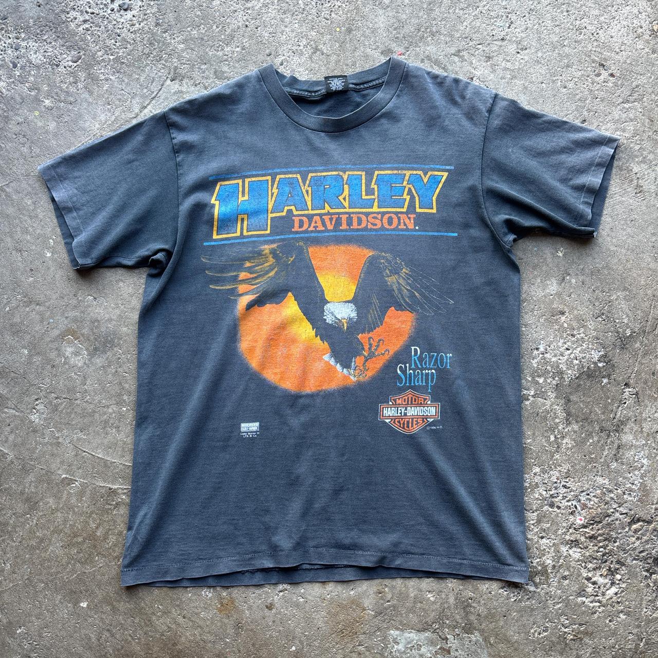 1996 Harley Davidson Razor Sharp Eagle tee