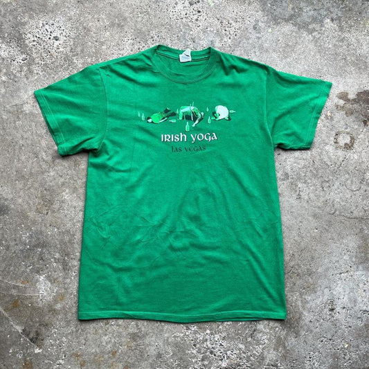 Irish Yoga’ Funny Paddy’s Day Print T-Shirt