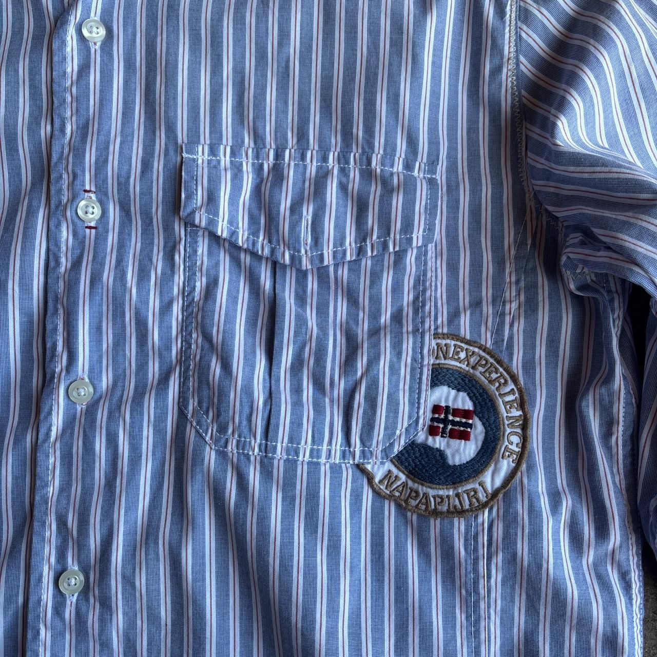 Blue & White Napapijri Long-Sleeve Shirt