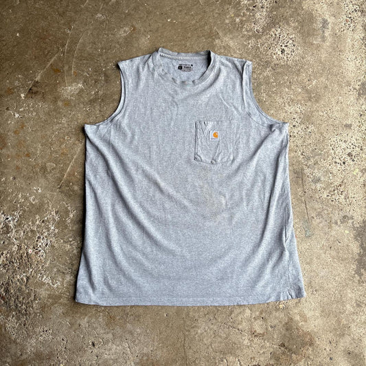 Grey Carhartt Single Pocket Vest Top - XL