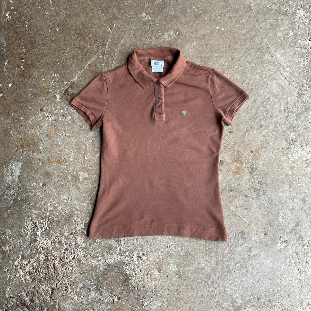 Brown Lacoste Polo Shirt - XS (women’s)