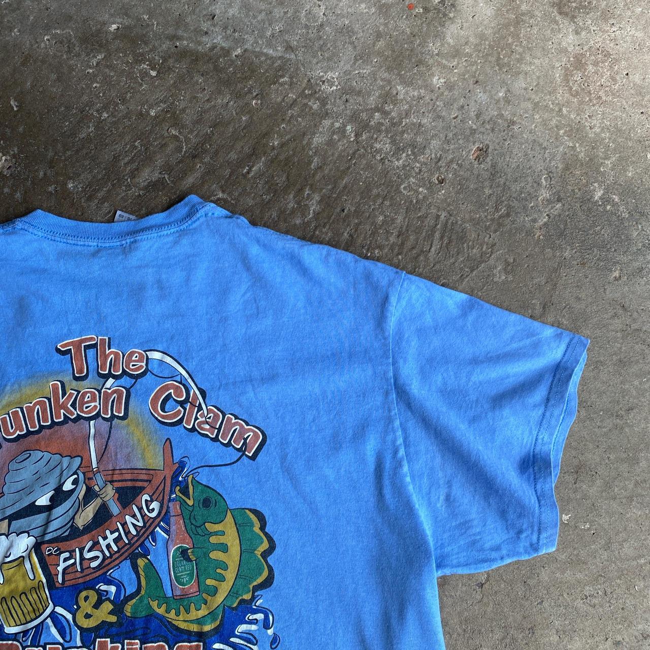 Blue ‘The Drunken Clam’ Graphic Bar T-Shirt
