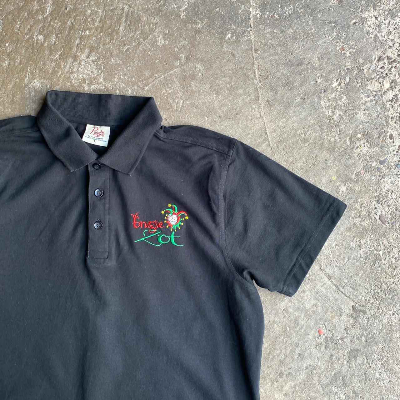 Black Brugse Zot Embroidered Polo Shirt