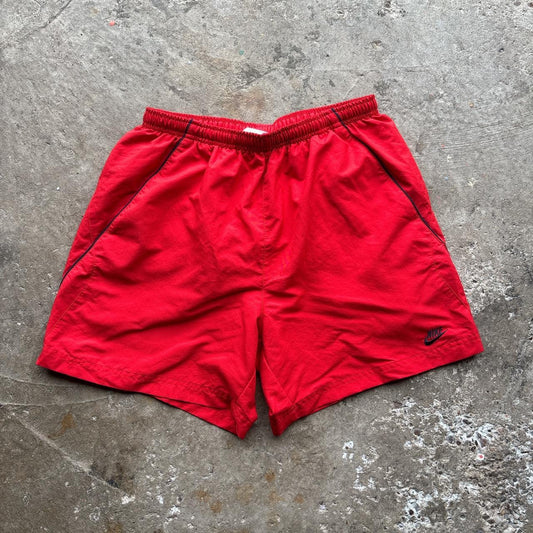 00s red Nike swim shorts / trunks