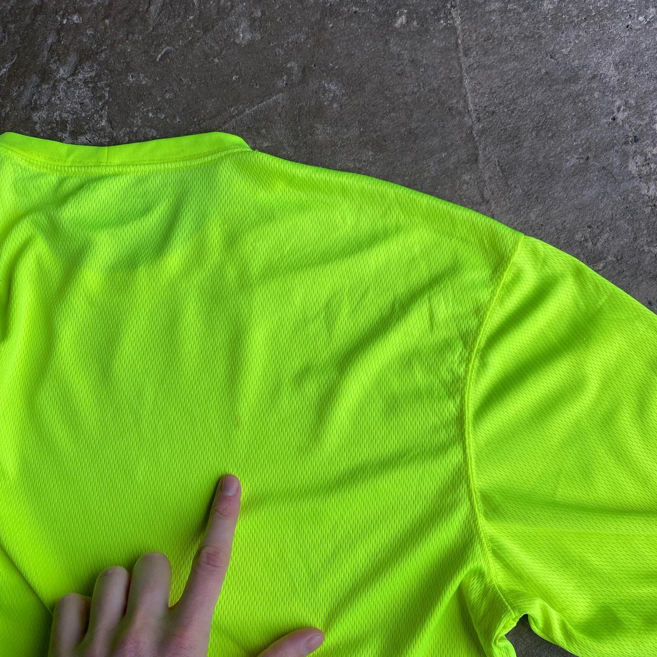 Luminous Yellow Carhartt Long-Sleeve Single Pocket T-Shirt - L