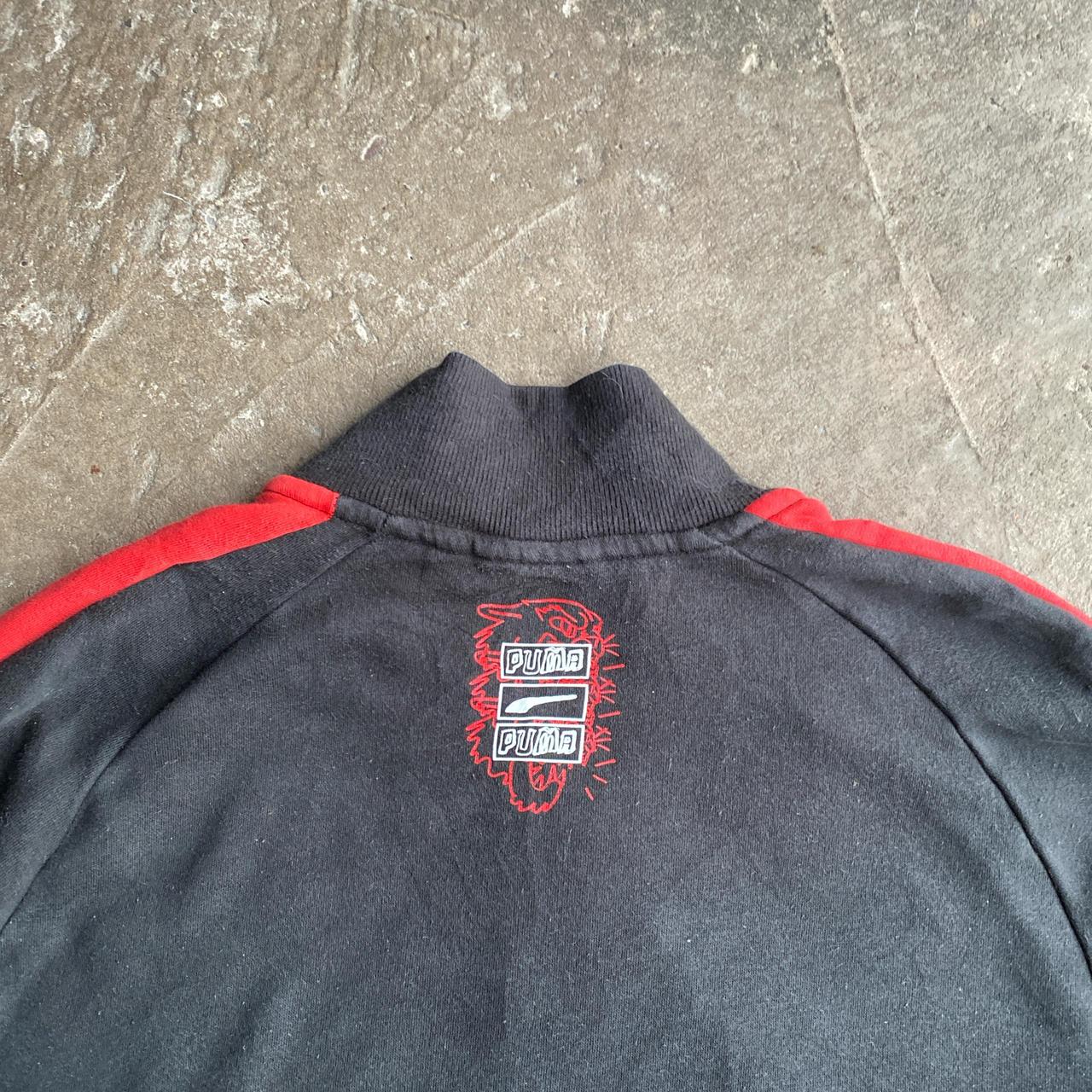 Vintage Black Puma Full Zip Tracksuit Top - L