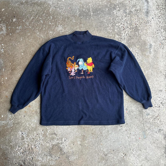 Navy Blue Disney Winnie the Pooh Fleece Jumper - L