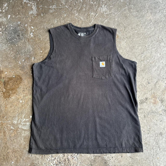 Washed black Carhartt vest - XL