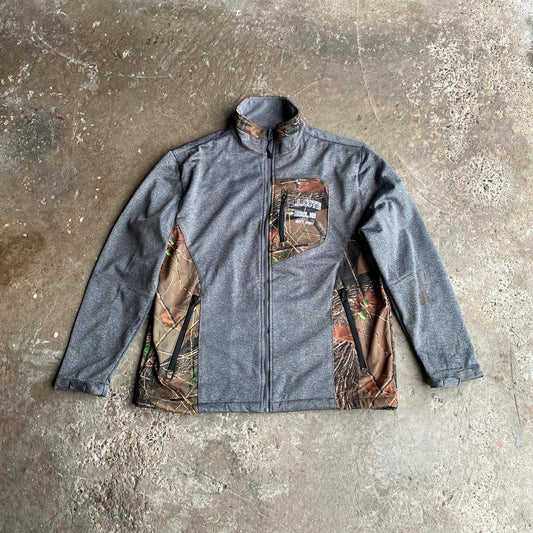 Grey Woodland Camouflage Full Zip Jacket - L