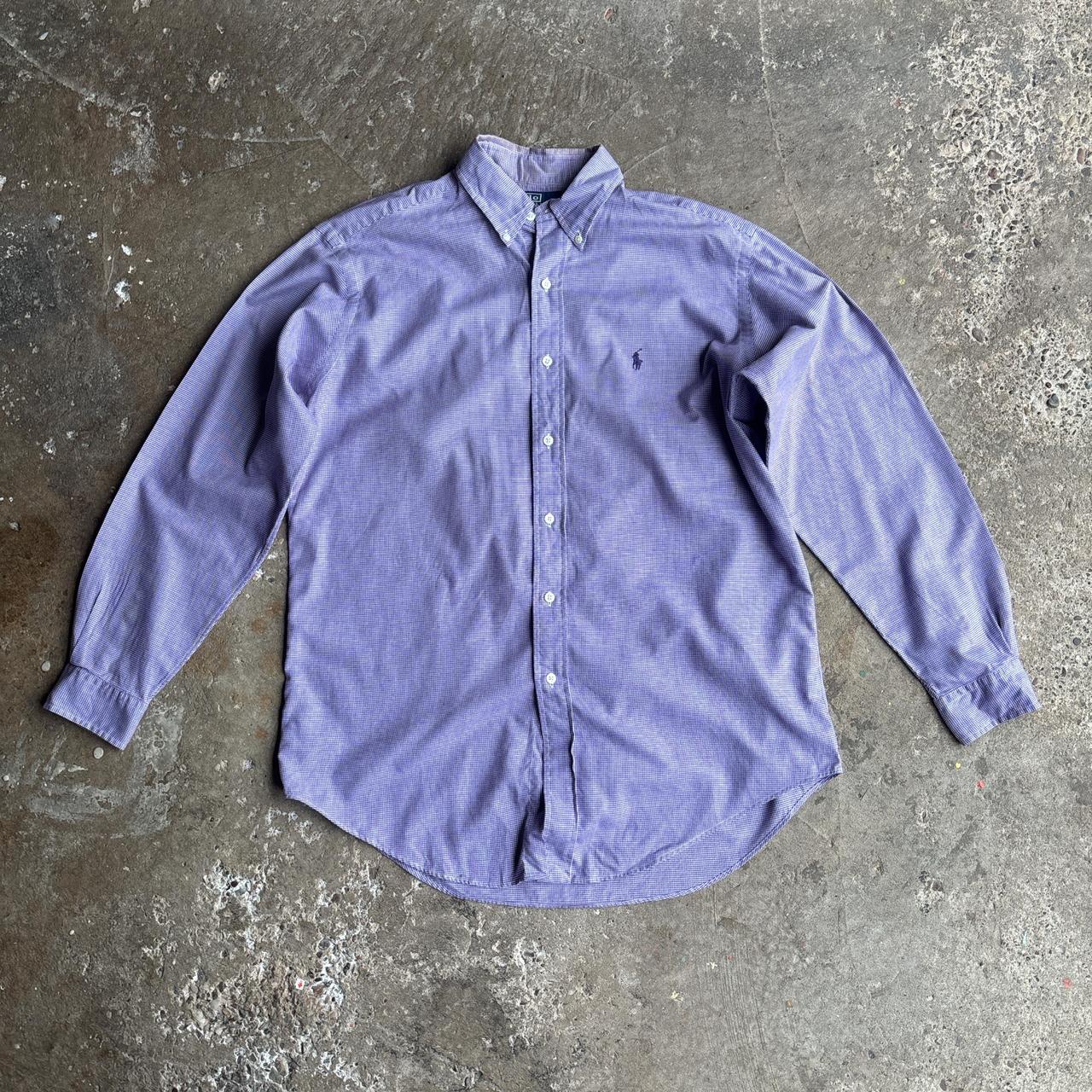 Purple Checkered Ralph Lauren Long-Sleeve Shirt