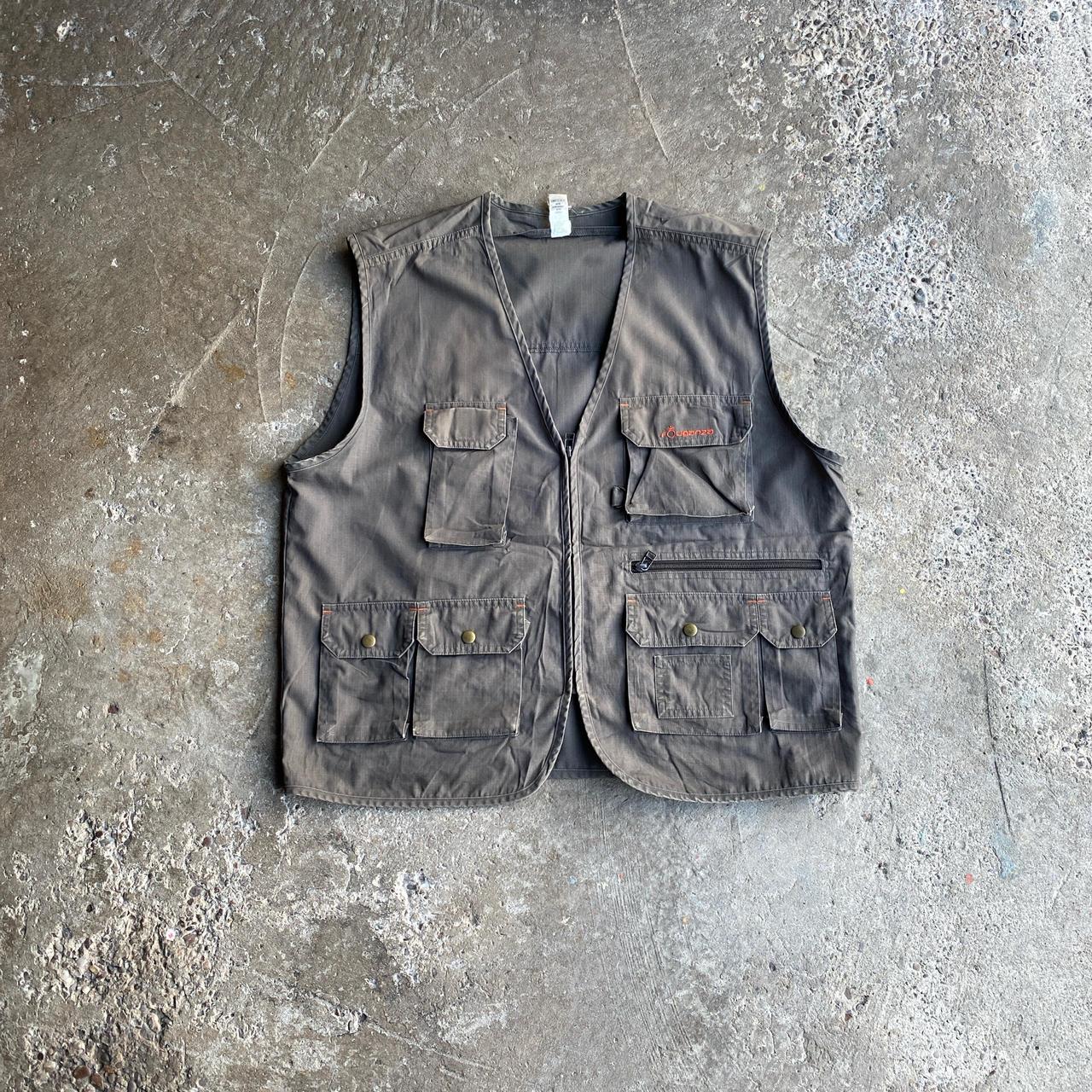 Brown Technical Full Zip Vest Jacket - XL