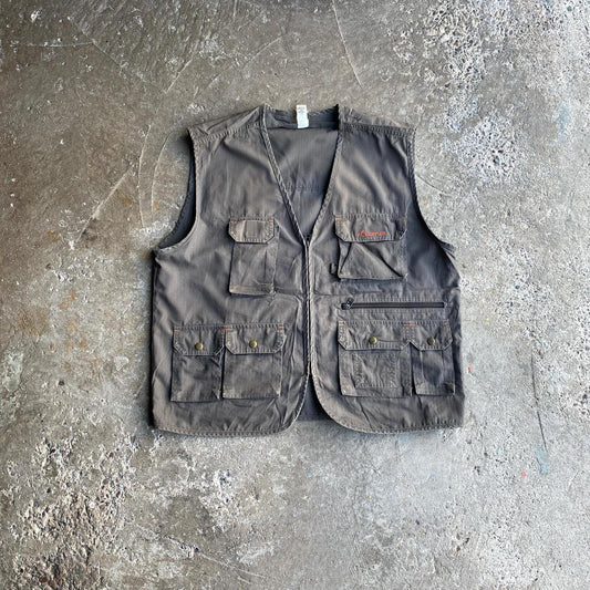 Brown Technical Full Zip Vest Jacket - XL