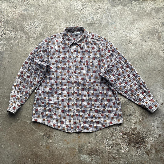 Vintage American Weekend plaid and patterned Corduroy shirt