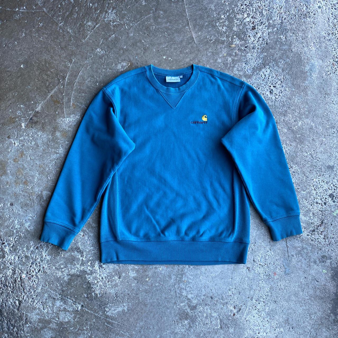 Blue Carhartt Logo Sweatshirt - S