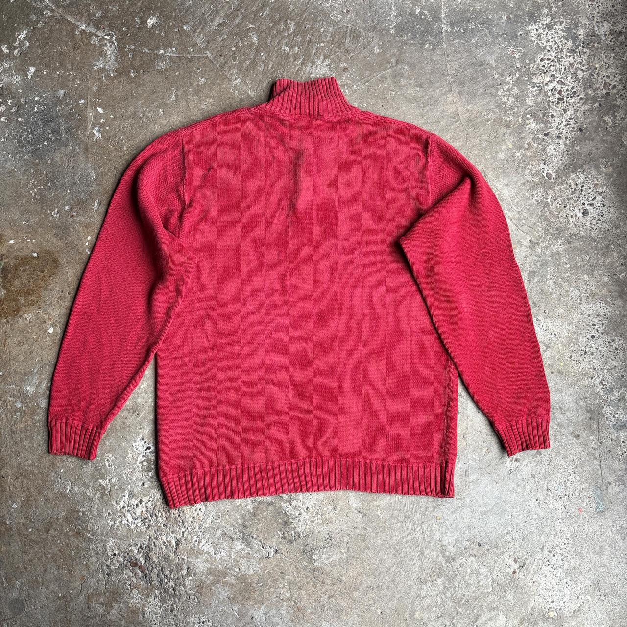 Red 1/4 Zip Nautica Sweater - 2XL