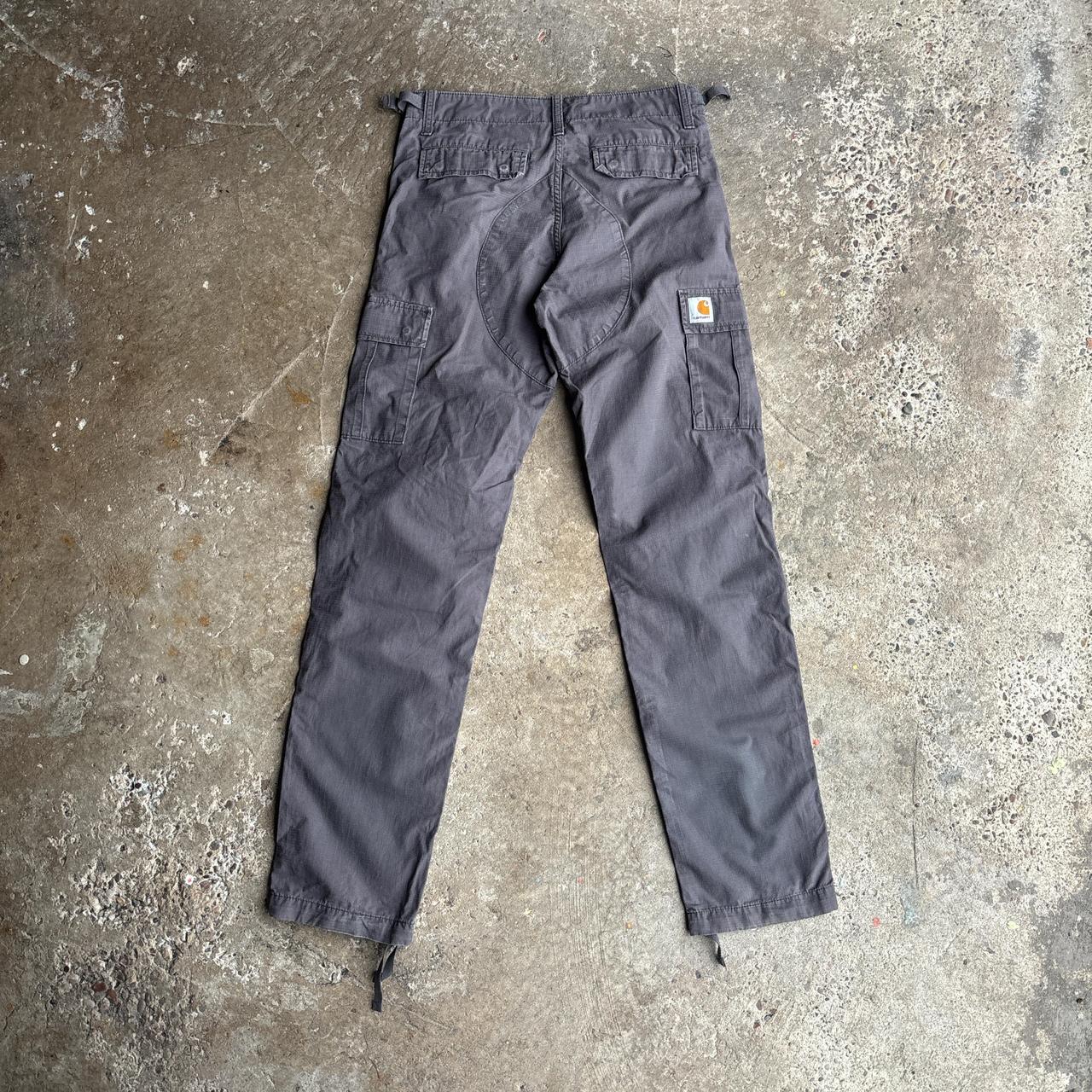 Textured Grey Carhartt Cargo Pants - W27