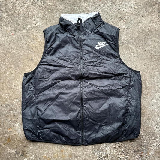 Black Nike reversible puffer gilet