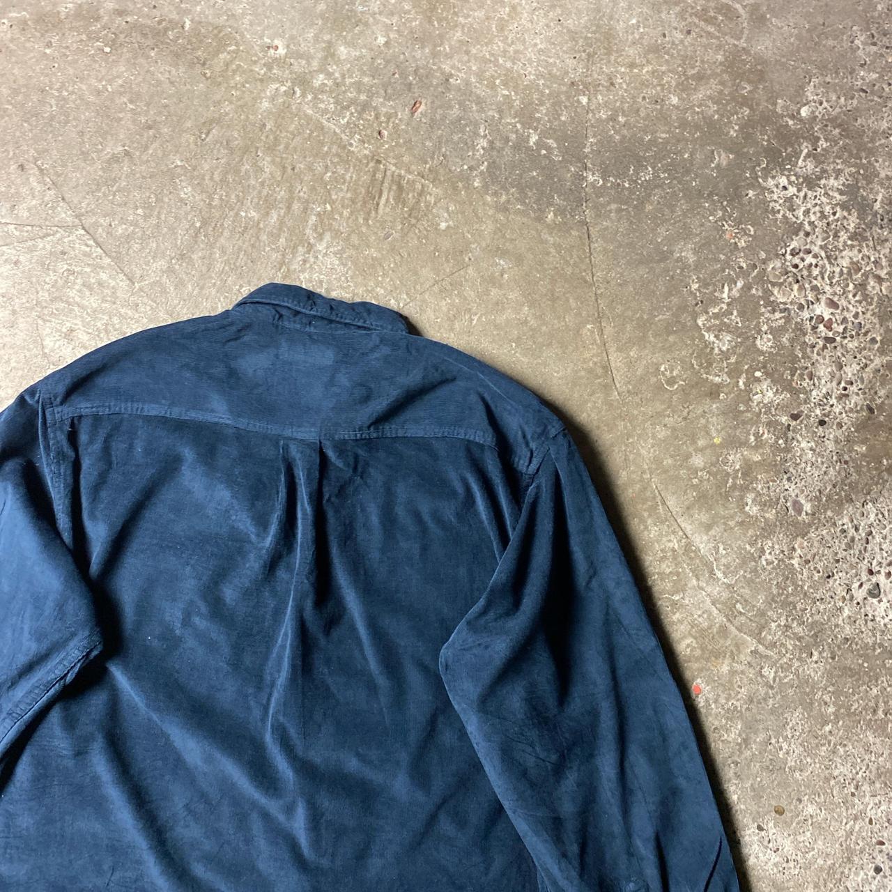 Navy Corduroy Button Up Shirt - L