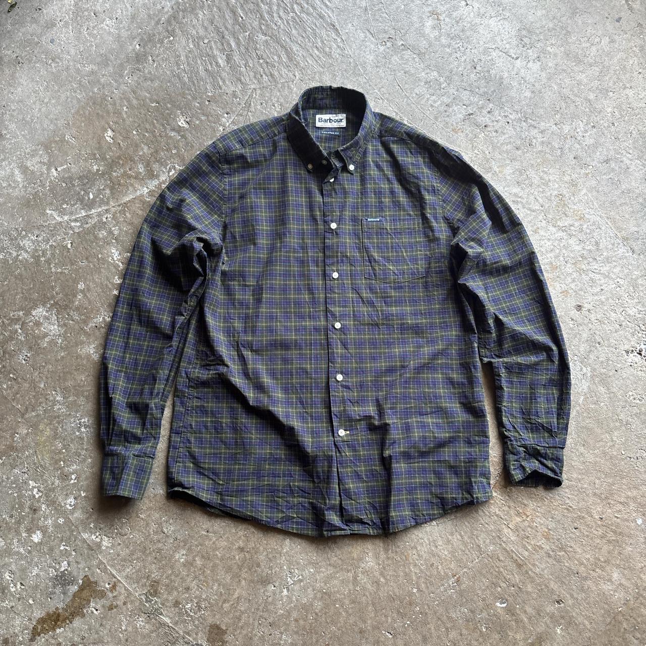 Green & Blue Barbour Checkered Long-Sleeve Shirt