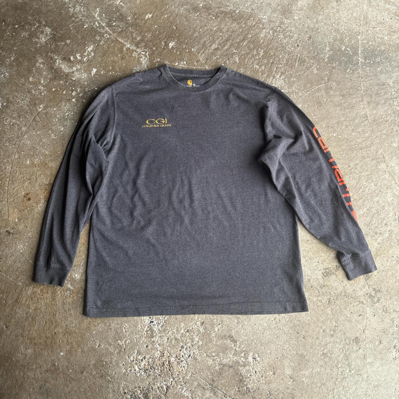 Grey Carhartt Long Sleeve T-Shirt - XL