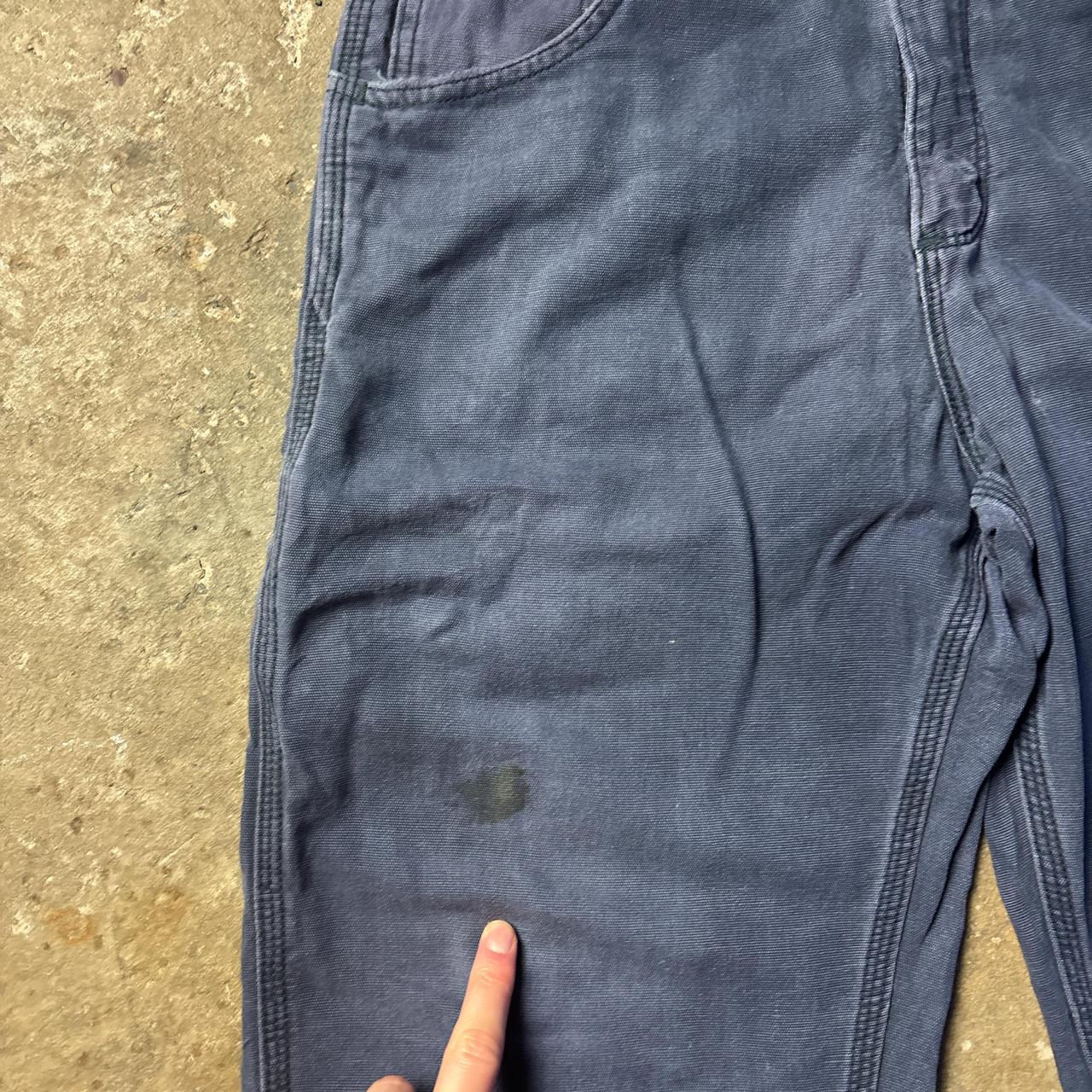 Navy Carhartt FR Cotton Carpenter Trousers - W31