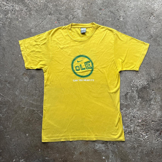 00s Yellow Nike football graphic tee
