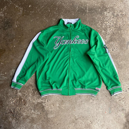 Green New York Yankees Full-Zip Tracksuit Top - XL
