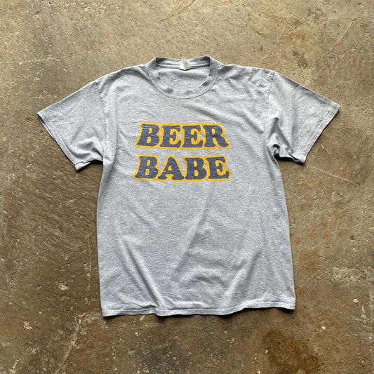 Grey ‘Beer Babe’ graphic tee - L