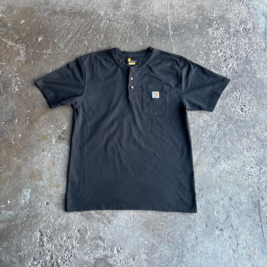 Black Carhartt Pocket Button Up T-Shirt - M