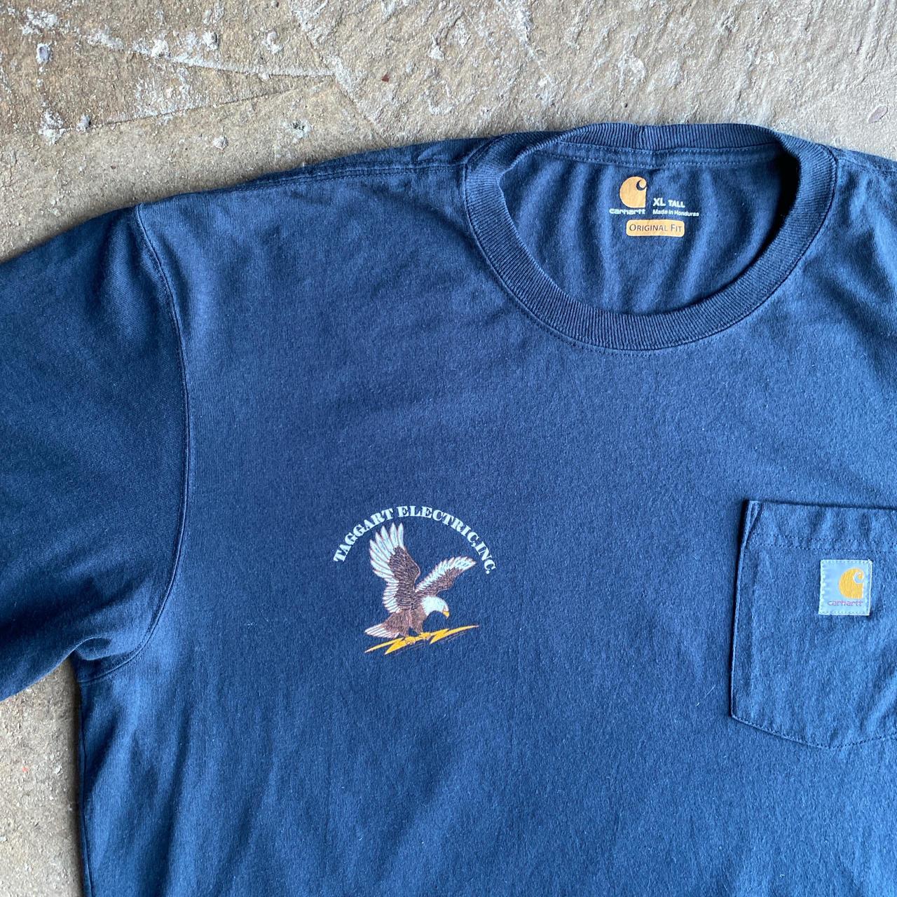 Navy Carhartt Single Pocket Graphic T-Shirt - XL