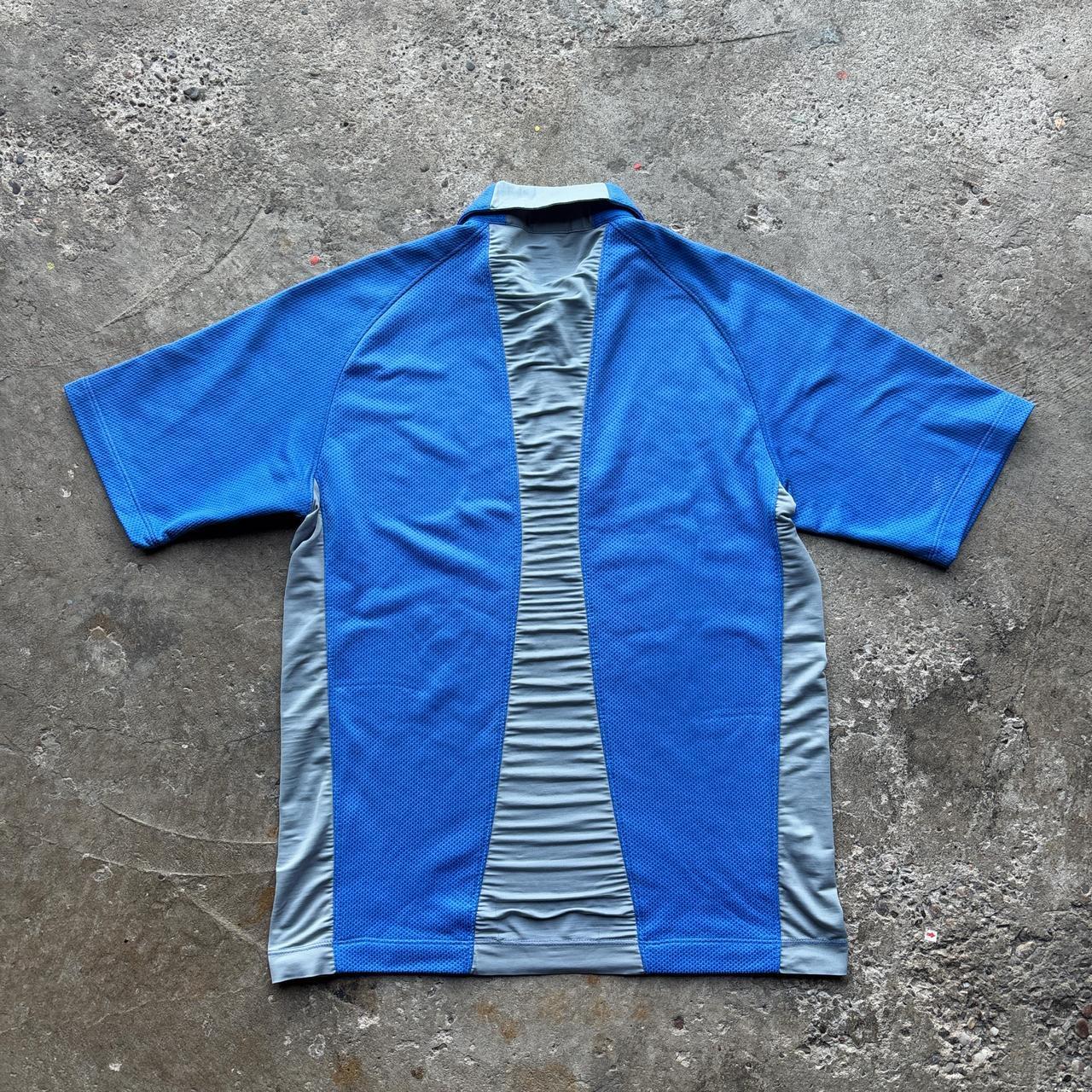00s Blue and grey Nike polo shirt