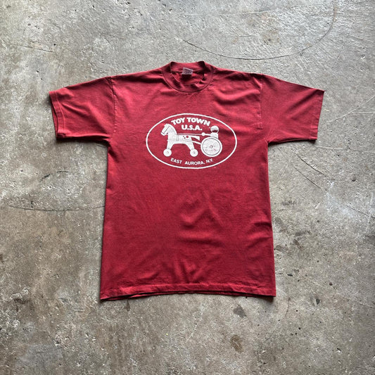 Vintage Red Graphic Single Stitch T-Shirt