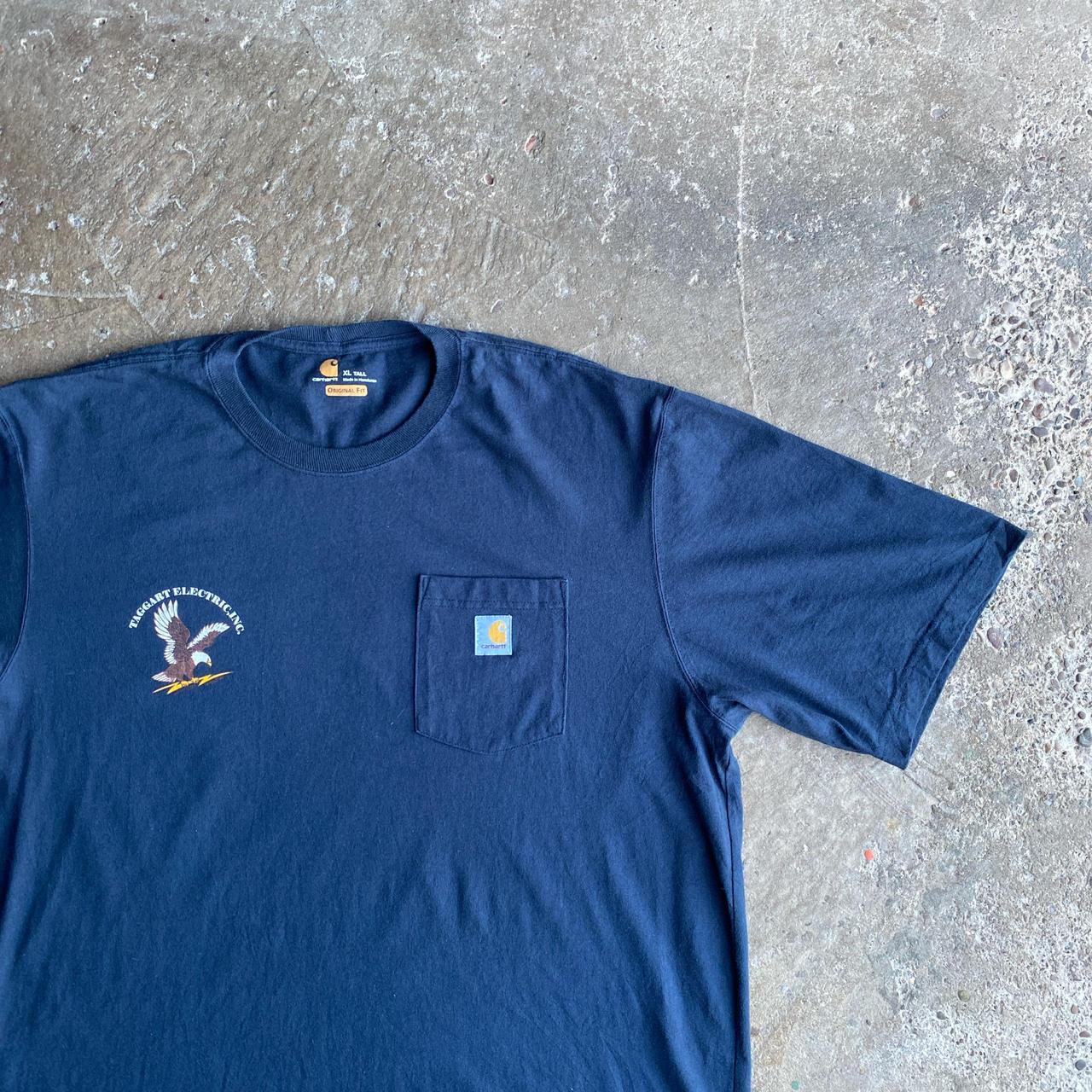 Navy Carhartt Single Pocket Graphic T-Shirt - XL