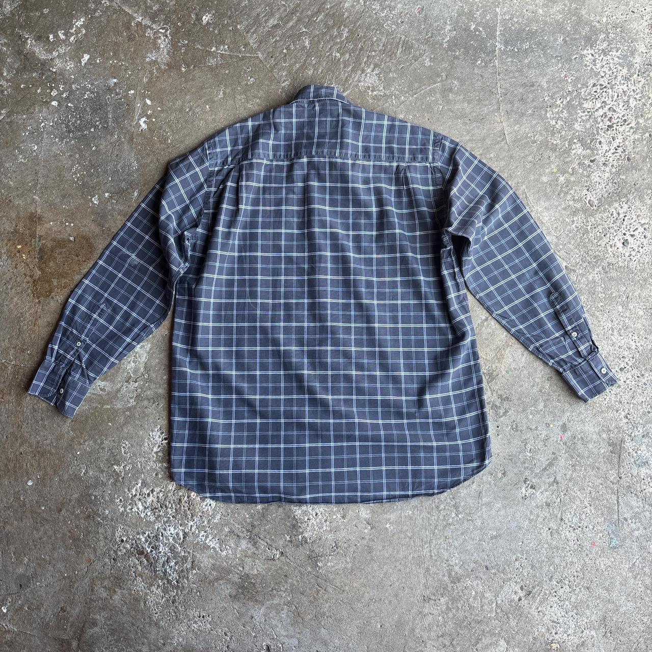 Grey Checkered Paul & Shark Long-Sleeve Shirt