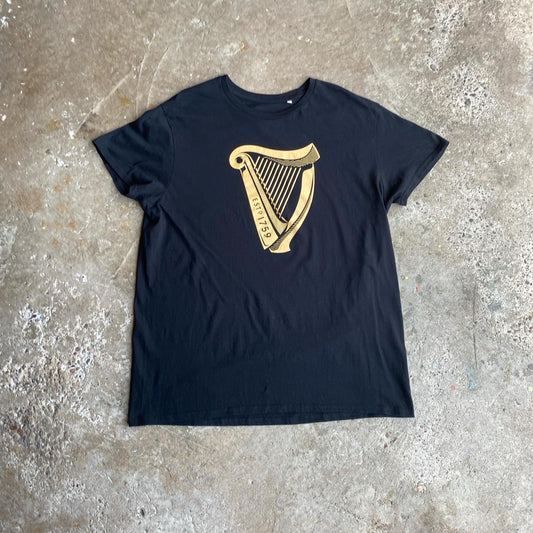 Black Graphic Guinness T-Shirt - XL