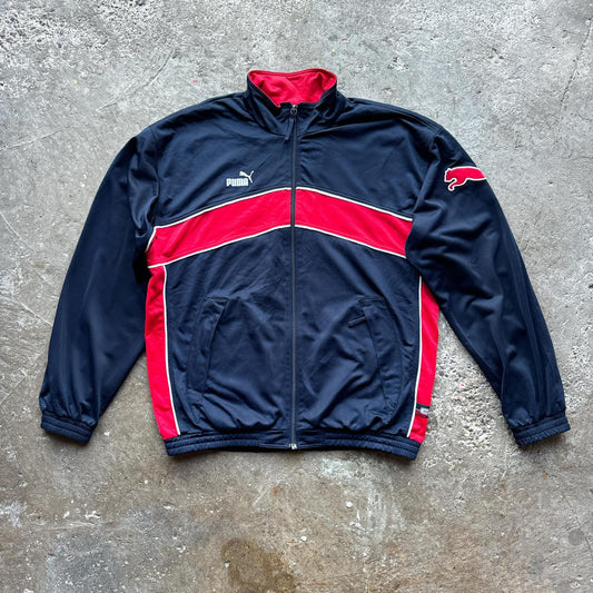 Navy, red and white vintage Puma sportswear jacket