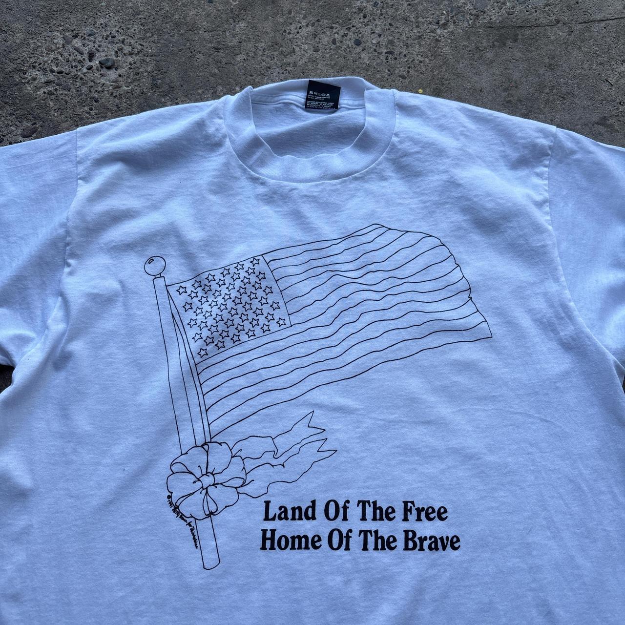 90s USA Flag single stitch tee - XL