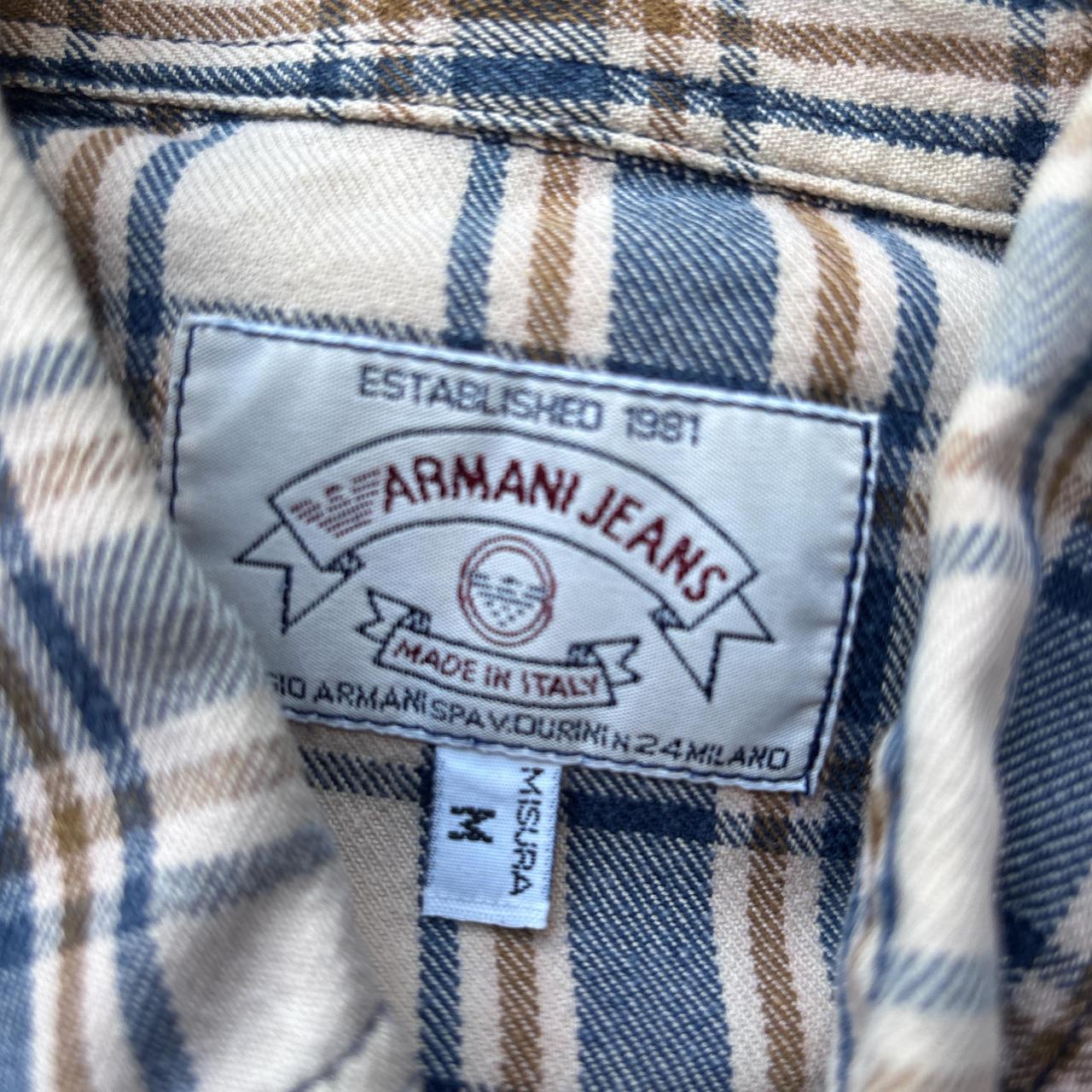 Armani Jeans Checkered Beige & Navy Shirt