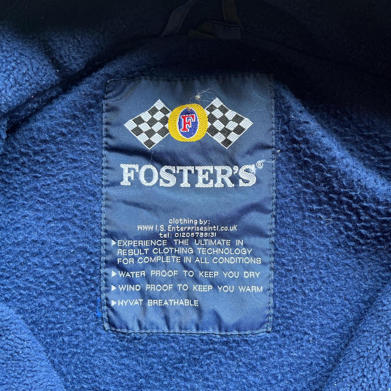 Vintage Fosters Full Zip Fleece in Navy