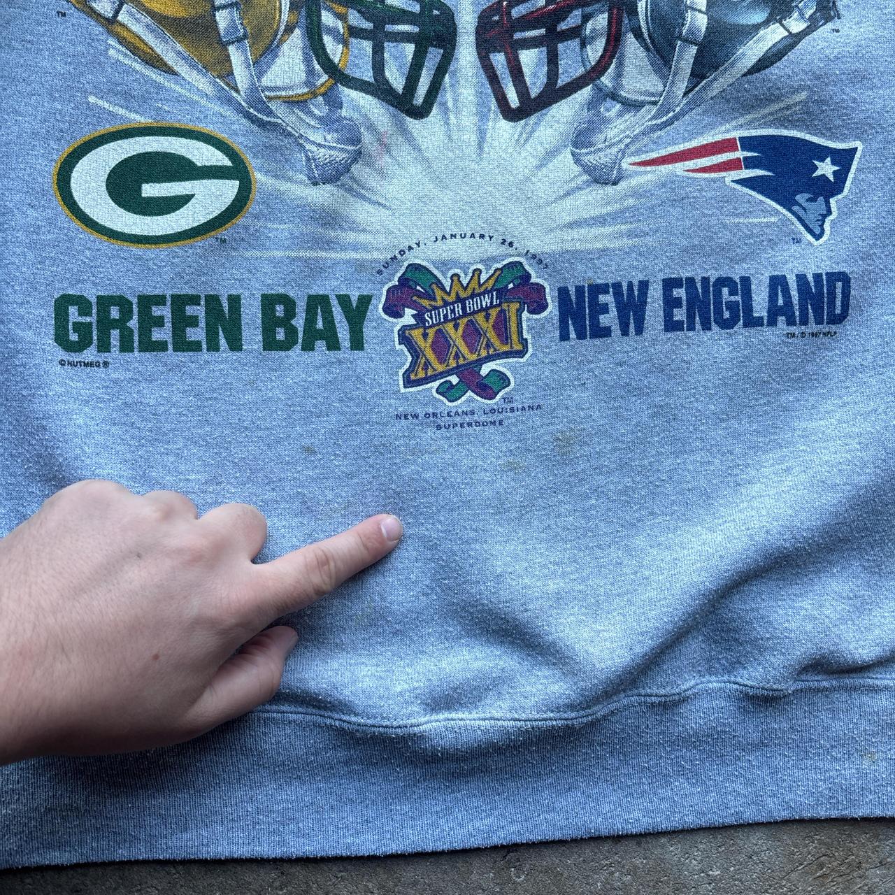 Grey 1997 Super Bowl 31 Lee Sport sweatshirt - XL