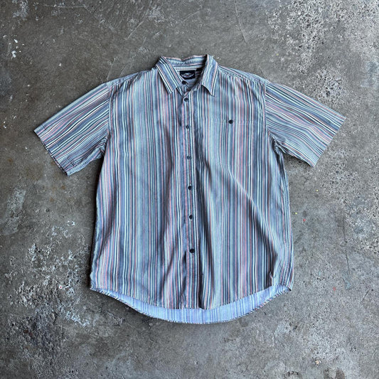 Vintage Harley Davidson Striped Short Sleeve Shirt