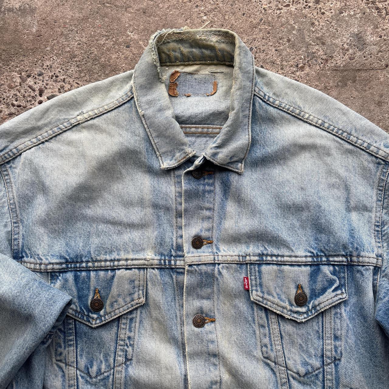 80s Blue Denim Levi’s jacket - XXL