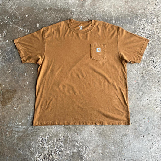 Brown Single Pocket Carhartt T-Shirt - 2XL