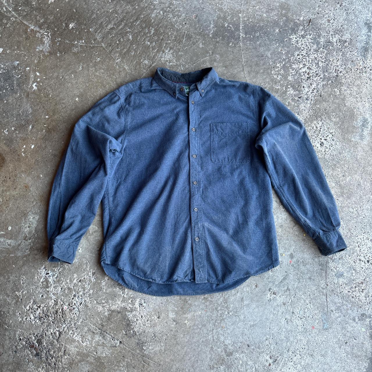 Blue Cotton Woolrich Long-Sleeve Shirt