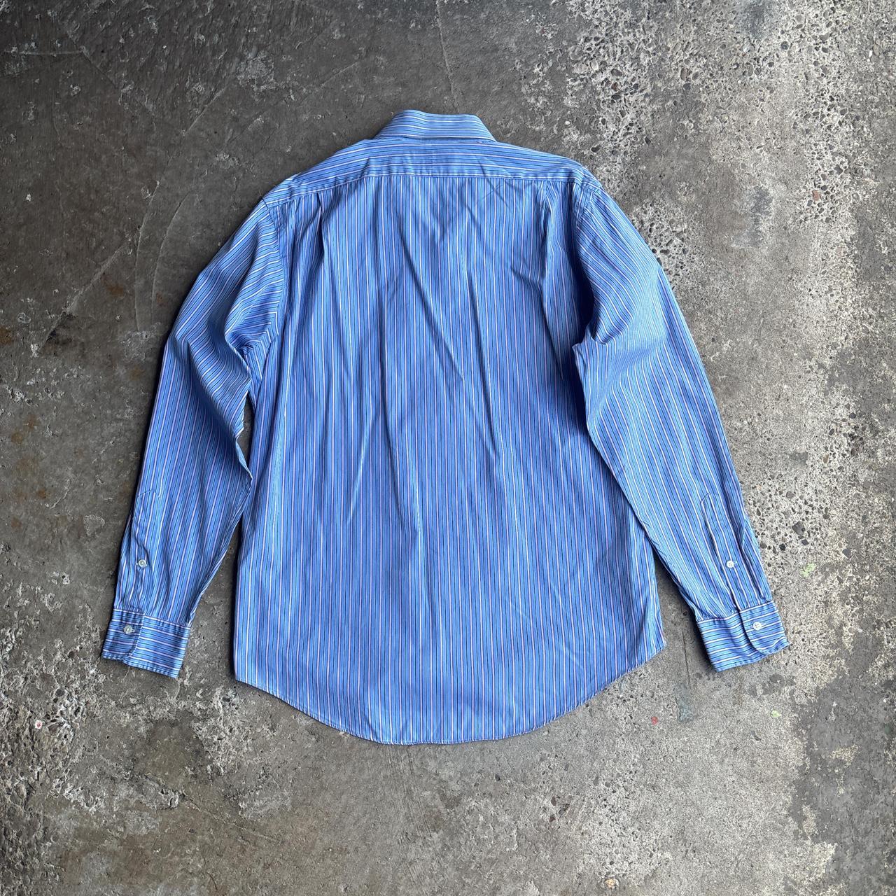 Blue & Pink Striped Ralph Lauren Shirt - L