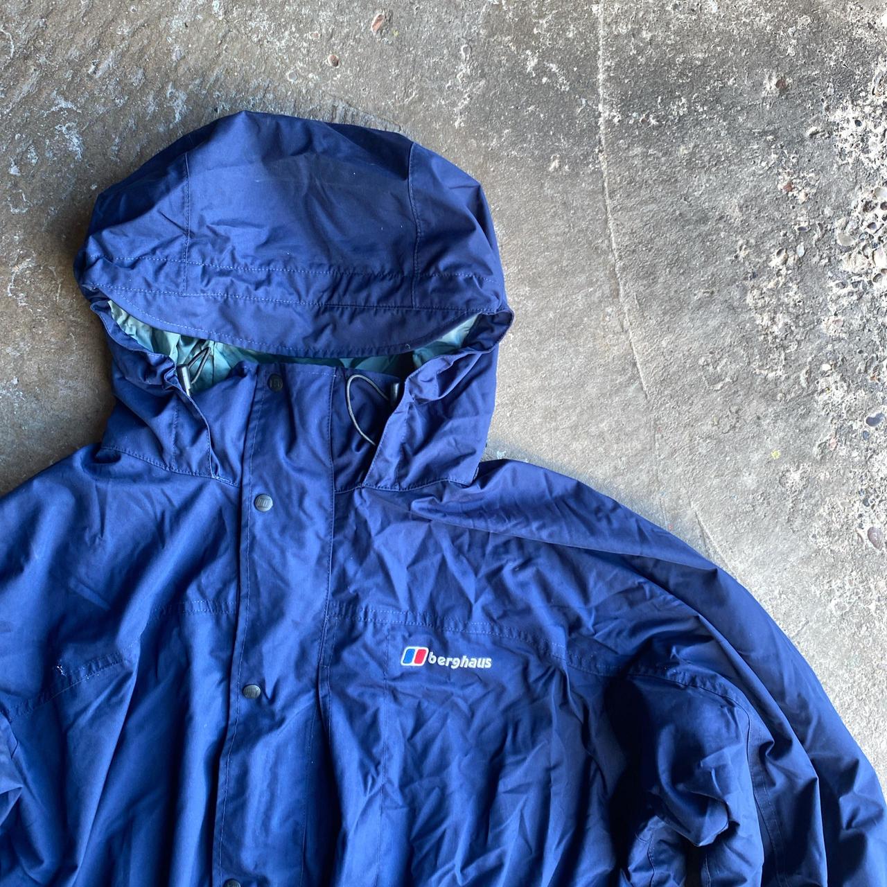 Navy Berghaus Hooded Rain Jacket- XL