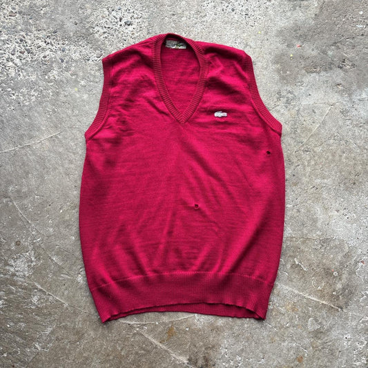 Vintage Red Lacoste Wool sweater vest - S